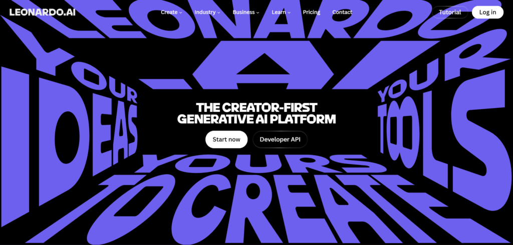 Leonardo AI Home Page - 1