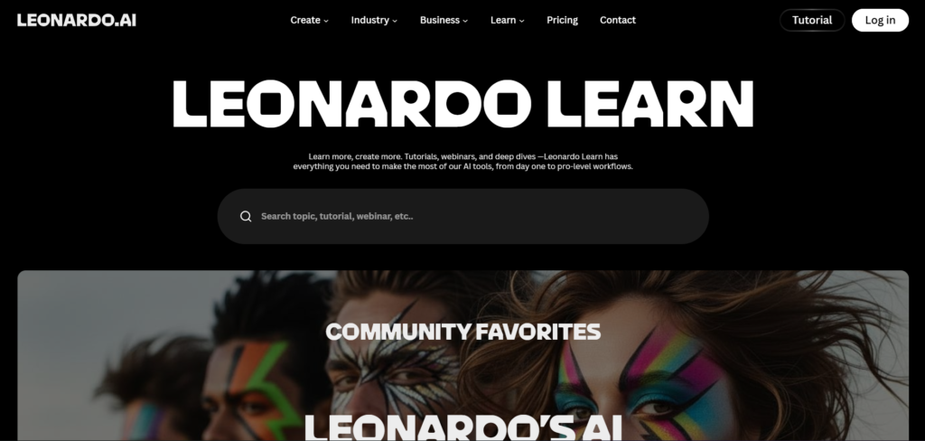 Leonardo AI Learn Page for Beginners