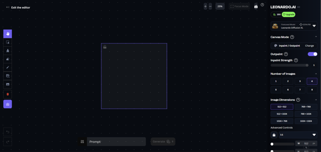 Leonardo AI Canvas Page