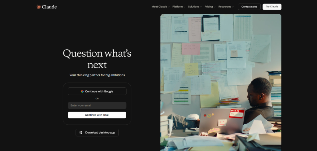 Claude AI Login Page