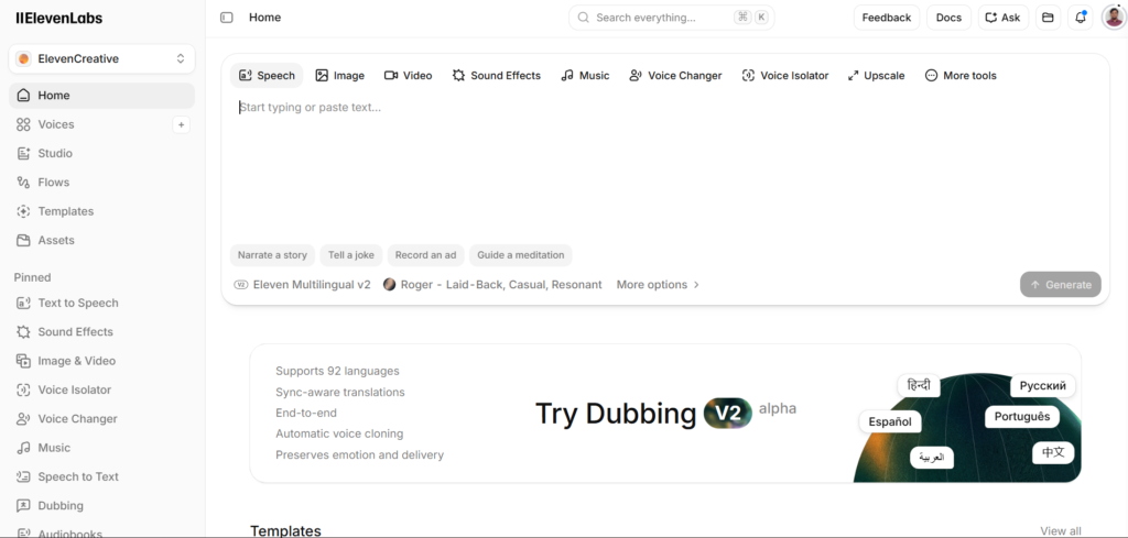 ElevenLabs Home Page-2
